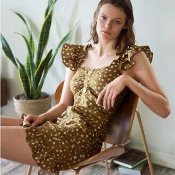 Zara printed dress with draping - bloggers fav - Picture 3 of 7